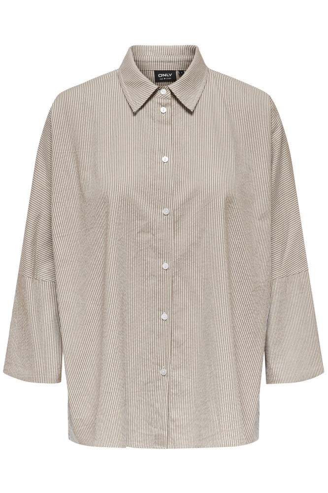 ONLAUGUSTA SHIRT WVN 15347661 FEATHER GRAY/CLOUD DANCER
